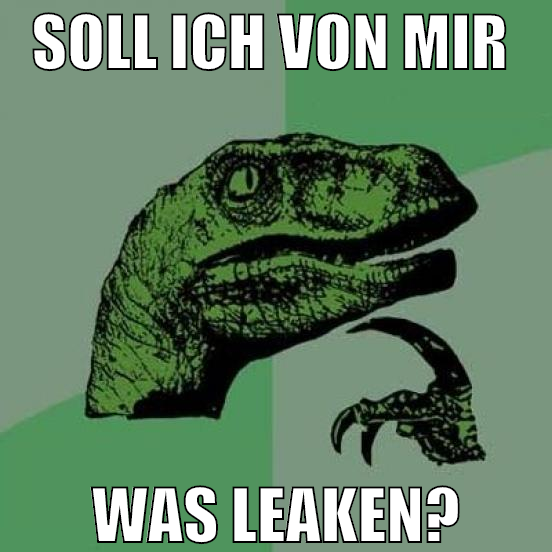 soll ich von mir  was leaken?