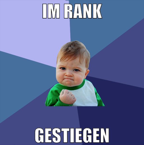 im rank gestiegen