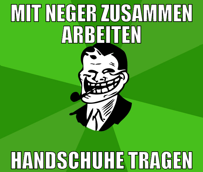 MIT NEGER ZUSAMMEN ARBEITEN HANDSCHUHE TRAGEN
