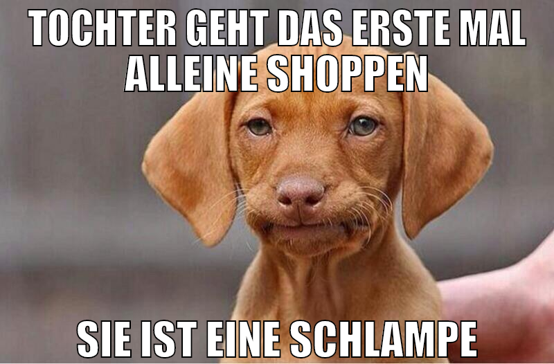 tochter geht das erste mal alleine shoppen sie ist