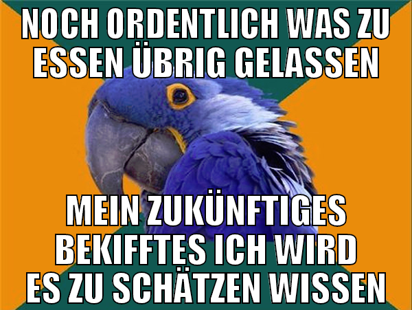 NOCH ORDENTLICH WAS ZU ESSEN ÜBRIG GELASSEN MEIN Z