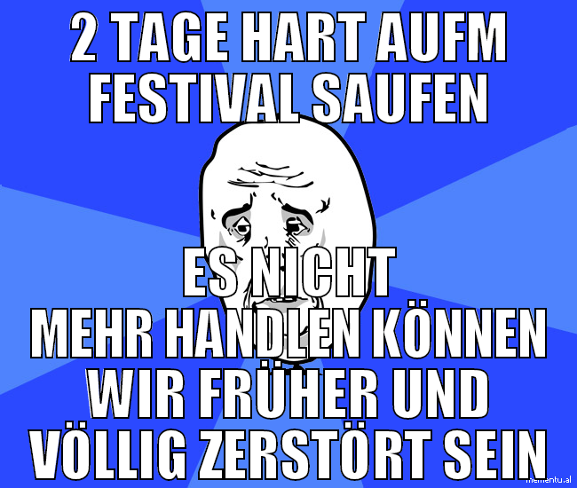 2 tage hart aufm festival saufen es nicht mehr han