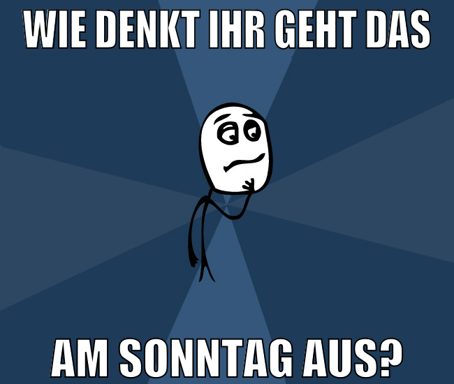 wie denkt ihr geht das am sonntag aus?