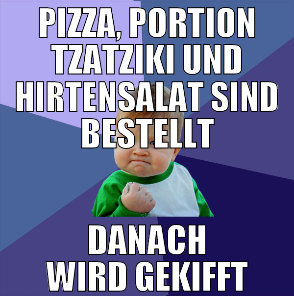 PIZZA, PORTION tzatziki UND HIRTENSALAT SIND BESTE