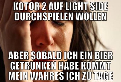 Kotor 2 auf Light side durchspielen wollen aber so