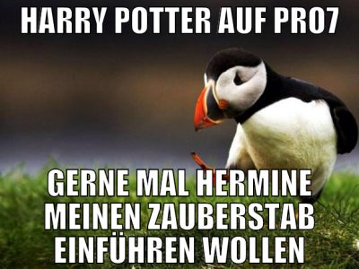 harry potter auf pro7 gerne mal hermine meinen zau