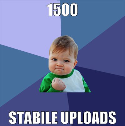 1500 stabile uploads