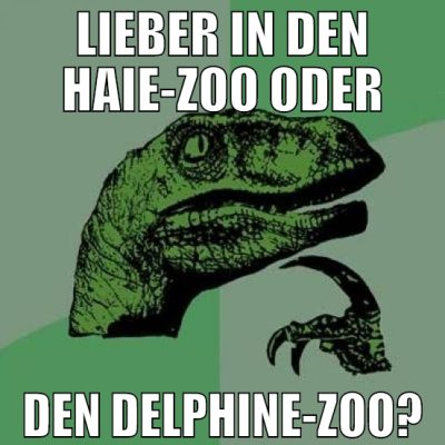 lieber in den HAIE-Zoo oder den delphine-Zoo?