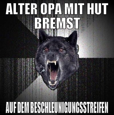 alter Opa mit hut bremst auf dem beschleunigungsst