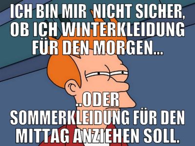 Ich bin mir  nicht sicher, ob ich winterkleidung f