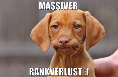 massiver  rankverlust :(