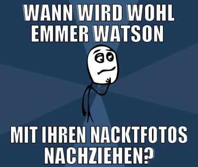 wann wird wohl emmer watson  mit ihren nacktfotos