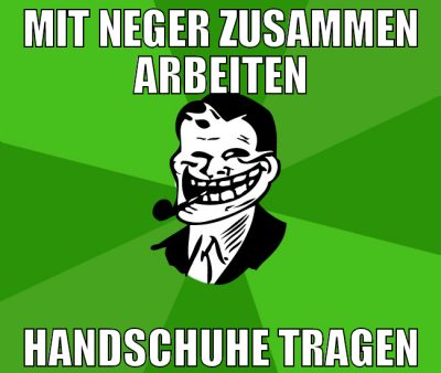 MIT NEGER ZUSAMMEN ARBEITEN HANDSCHUHE TRAGEN