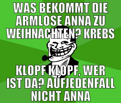 was bekommt die armlose anna zu weihnachten? KREBs
