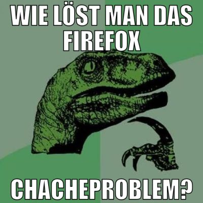 wie löst man das firefox chacheproblem?