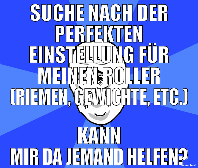 Suche nach der perfekten einstellung für meinen ro