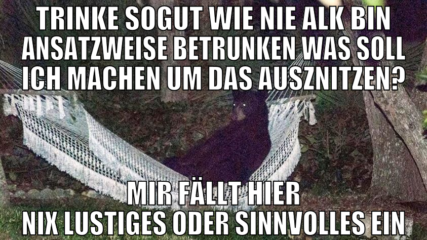 trinke sogut wie nie alk bin ansatzweise betrunken