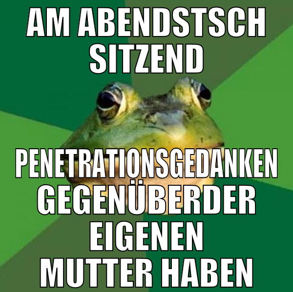 am abendstsch sitzend penetrationsgedanken gegenüb