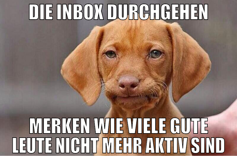die inbox durchgehen merken wie viele gute leute n