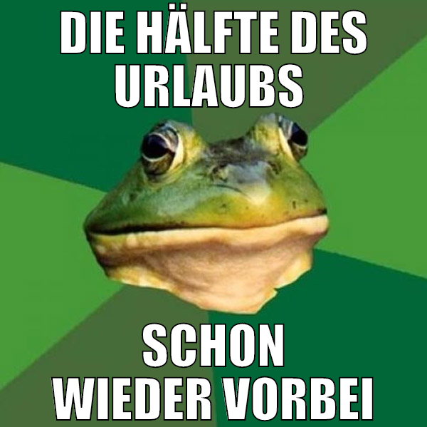 die hälfte des urlaubs  schon wieder vorbei