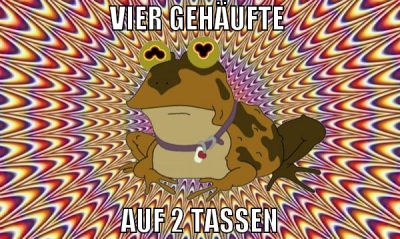 Vier gehäufte  auf 2 tassen