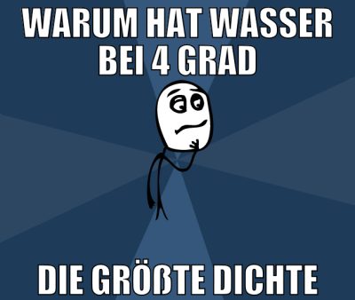 Warum hat wasser bei 4 grad die größte dichte
