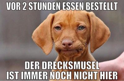 vor 2 stunden essen bestellt der drecksmusel ist i