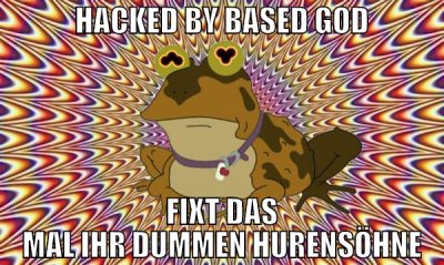 Hacked by based god fixt das mal ihr dummen hurens