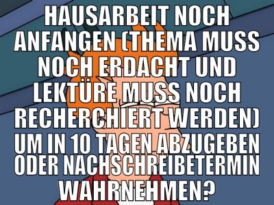 hausarbeit noch anfangen (thema muss noch erdacht
