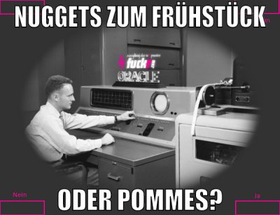 Nuggets zum Frühstück Oder Pommes?