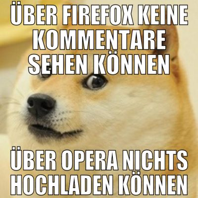 über firefox keine kommentare sehen können über op
