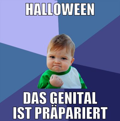 Halloween das Genital ist präpariert