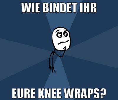 wie bindet ihr eure knee wraps?