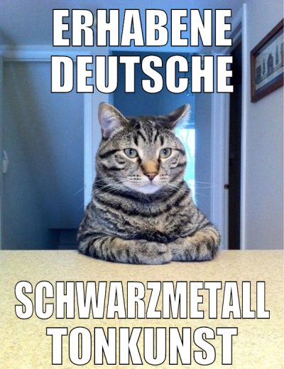 Erhabene Deutsche Schwarzmetall Tonkunst