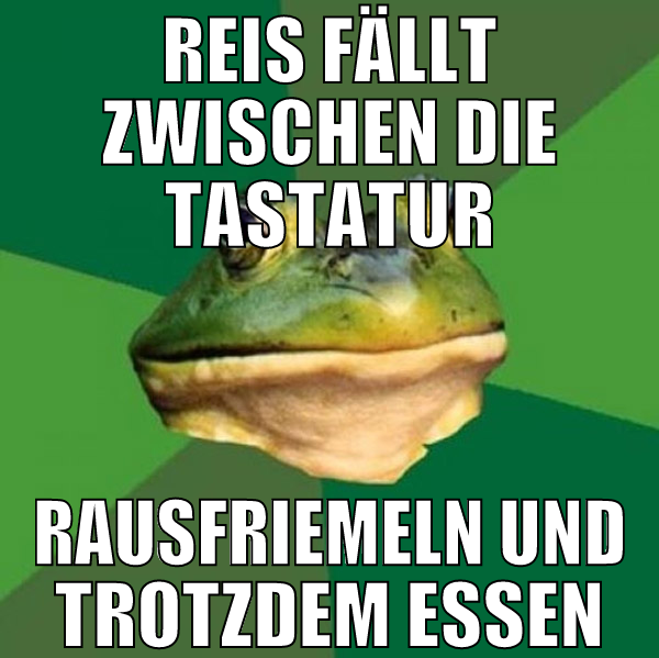 reis fällt zwischen die tastatur rausfriemeln und