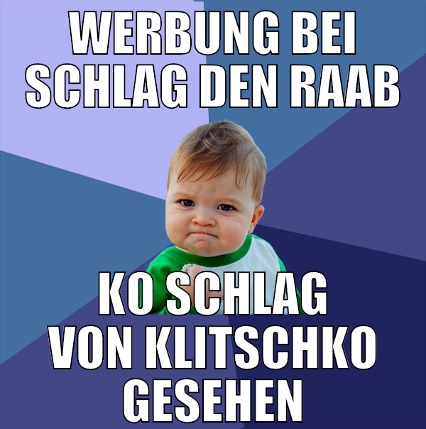 werbung bei schlag den raab ko schlag von klitschk