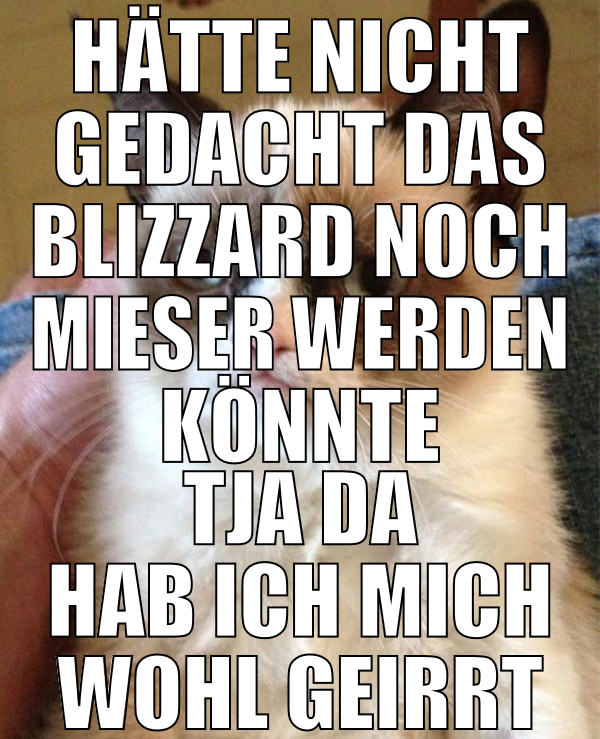 hätte nicht gedacht das blizzard noch mieser werde