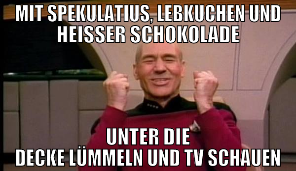 mit spekulatius, lebkuchen und heißer schokolade u