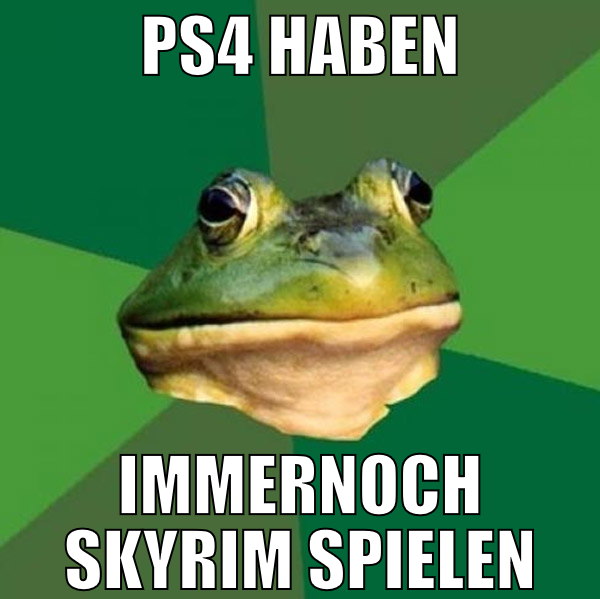 ps4 haben immernoch skyrim spielen