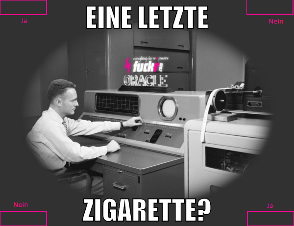 eine letzte zigarette?