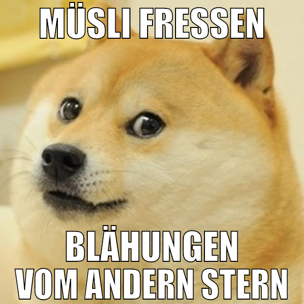 müsli fressen blähungen vom andern stern