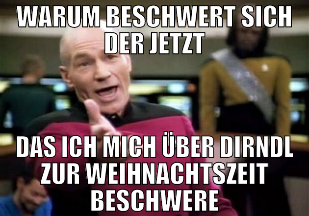 warum beschwert sich der jetzt das ich mich über d