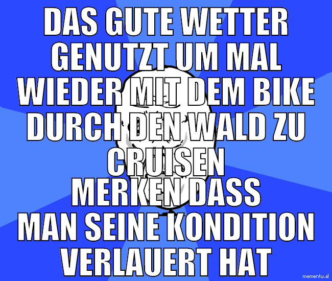 das gute wetter genutzt um mal wieder mit dem bike