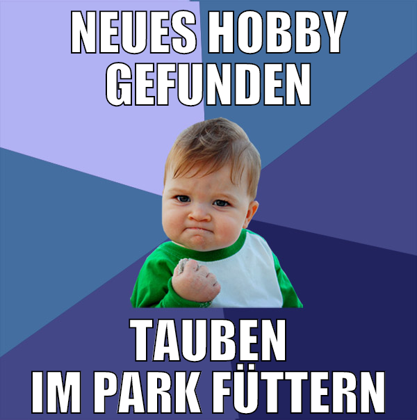 neues hobby gefunden tauben im park füttern