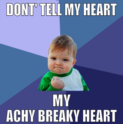 Dont' tell my heart my achy breaky heart