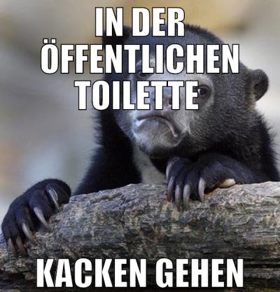 in der öffentlichen toilette  kacken gehen