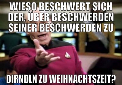 wieso beschwert sich der, über beschwerden seiner