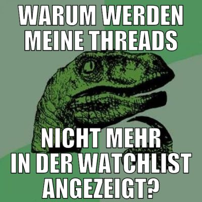 warum werden meine threads nicht mehr in der watch