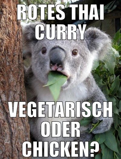 Rotes Thai Curry Vegetarisch oder Chicken?