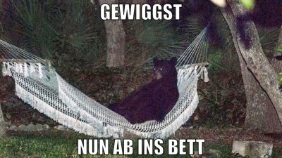 gewiggst nun ab ins bett